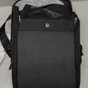 YUDODO Large Dog Car Seat for Center Console (Width9.5in) Fits 10-18lbs, Anti-Slip Puppy Cat Travel Portable Booster Seat, Luxury Pet Car Bed Carseat PU Leather Black