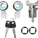 Door Lock Cylinder with Key, Ignition Key Switch Lock Cylinder, Replacemenr for Ford F series 150 250 350 1990-1995 Pickup E150 E250 E350 Van Crown Victoria Mercury Grand Marquis Aerostar &Ranger
