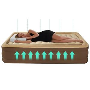 Simpli Comfy 18" Raised Twin Inflatable Air Mattress with Electric Air Pump  75x50 inch