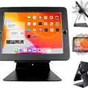 Desktop Anti-Theft Security Kiosk POS Stand Holder Enclosure for 10.2" 20212020 2019 iPad 7th 8th 9th Gen, Flip & 360 Swivel Design (Black)