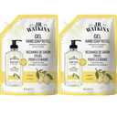 J.R. Watkins Gel Hand Soap Refill, Moisturizing Hand Wash, Formulated with Plant-Based Cleansers, Alcohol-Free, Cruelty-Free, Lemon, 34 Fl Oz, 2 Pack