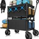 X-cosrack Compact 2-Tier Double Decker Collapsible Wagon for Camping Beach