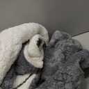 BEDELITE Fluffy Queen Comforter Set - Super Soft Sherpa Grey Comforter for Queen Size Bed, Luxury Warm Bedding Set for Winter, Fuzzy Bed Set 3 Pieces (1 Comforter, 2 Pillowcases)