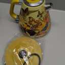 Hazel Quinn X Eduardo Recife Electric Kettle  1200W Fast Water Boiling, 1.7L/57oz, All 304 Stainless Steel Interior, BPAFree, Auto ShutOff, Cordless Retro Teapot with Thermometer  Floral Patterned