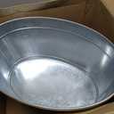 Large 6-Gallon Galvanized Tin Beverage Tub, 20x14x10 inches (Pack of 2)
