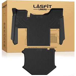 Lasfit Floor Mats for Kenworth T680 2013-2026/ T880 2014-2026, All-Weather Protection TPE Car Liners for Kenworth T680/T880 Accsessories, Black, Easy to Clean