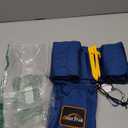 Beach Blanket Sandproof, Extra Large Beach Mat, Sand Free Mat Quick Drying, Lightweight, Soft & Durable Mat for Beach, Yard (Sky Blue & Blue & Dark Blue, 6.6 x 6.6 FT (14 Person))