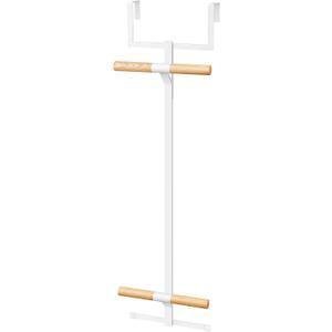 Over The Door Backpack Hanger, Backpack Holder for Closet, 2 Tiered Metal Storage Rack Backpacks Hooks, Heavy Duty Hook Storage Organizer for Schoolbag, Bag, Easy Installation(White,1)