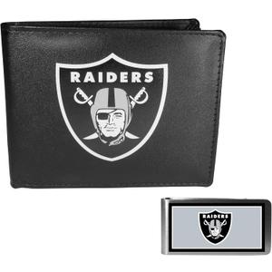 Siskiyou Sports NFL Las Vegas Raiders Bi-fold Wallet & Color Money Clip, Black, One Size