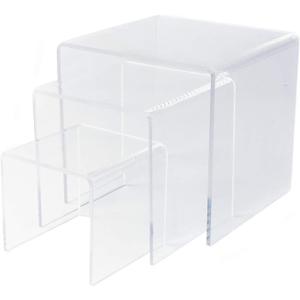 Super Z Outlet Clear Acrylic Riser Set of Three (3-Inch, 4-Inch, 5-Inch) (2Count)