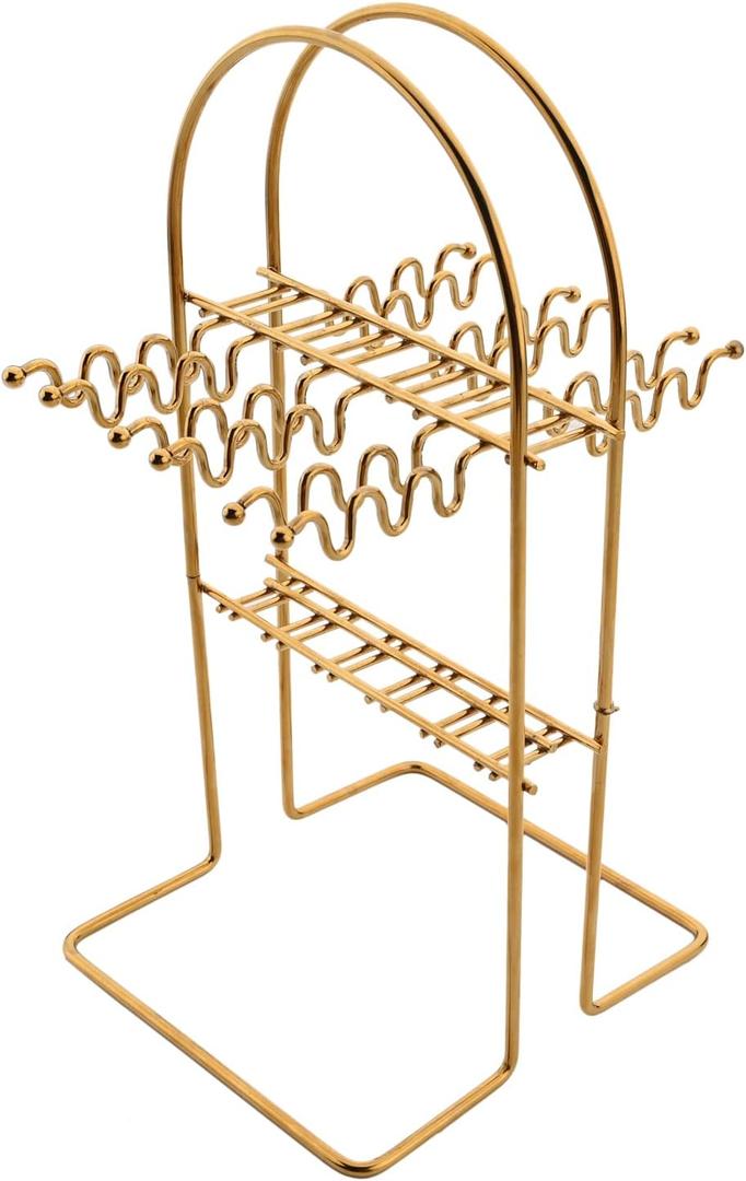 1pcs Gold Cutlery Stand, Stainless Steel Silverware Holder Kitchen Hanging Tableware Storage Rack, Holds 24pcs, Lightweight and easy to move