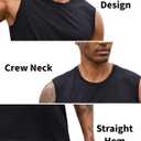 EKLENTSON Mens Sleeveless Shirts Lightweight Cotton Muscle Shirts Gym Training Active Tank Soft Summer Beach Casual Tank (Black, S)