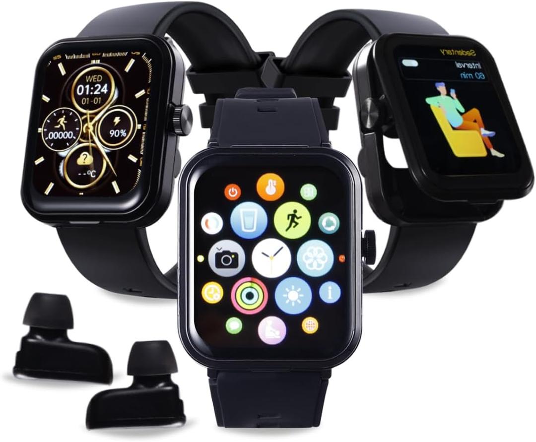 Smart Watch with Earbuds, 1.85" HD Screen Smartwatch for Men, 2 in 1 Bluetooth Watch with Sleep Monitor,Heart Rate, Bluetooth Call, Fitness Tracker