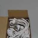 Zhengmy 8 Pieces 6ft Christmas Village Light Cords Fit C7 LED Bulb E12 Socket Christmas Replacement Accessory Cord Clip with On/Off Switch Plug for Village House Display Holiday Decorations (White)