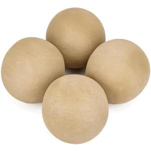 Stanbroil Ceramic Fire Balls - 6" Round Fire Stones for Fire Pit Fire Bowl and Fireplace - Set of 4, Beige