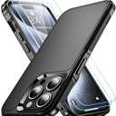 Pack of 2 AEDILYS for iPhone 15 Pro Case,[18 FT Military Grade Drop Protection],with 2X[9H Screen Protector ] Slim & Tough Full-Body Protective Official Certification Phone case (Black, iPhone 15 Pro)