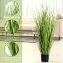 Jexine 4 Pieces 4 ft Tall Artificial Grass Plant Potted Artificial Greenery Floor Plants Fake Pampas Grass Tall in Pot for Housewarming Gift House Garden Bathroom Lobby Indoor Outdoor (Spring)