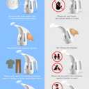HiLIFE Steamer for Clothes, Portable Handheld Design, 240ml Big Capacity, 700W, Strong Penetrating Steam, Removes Wrinkle, for Home, Office(ONLY FOR 120V)(White)