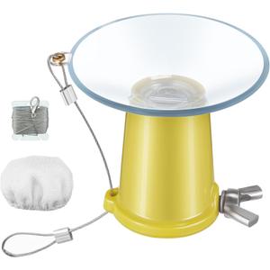 Dreyoo Light Bulb Changer for High Ceilings and Recessed Lights, Suction Cup Light Bulb Changer Compatible with DocaPole and Other Standard Threaded Extension Pole, Pole Not Included (Yellow)