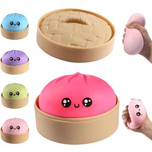 Dumpling Squishy, Dumpling Squishy Mystery Box, Cute Big Squishy Dumpling Stress Ball Fidget Sensory Toy for Adults Anxiety Relief, Novelty Squeeze Ball for Office Desk