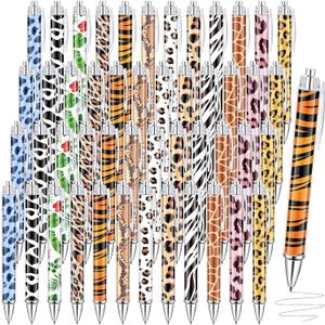 48 Pcs Animal Print Pens 1.0 mm Black Safari Print Retractable Ballpoint Pens Bulk Jungle Pattern Writing for Home School Office Supplies Party Gifts(Animal) 48 Pcs Animal Print Pens 1.0 mm Black Safari Print Retractable Ballpoint Pens Bulk Jungle Pattern Writing for Home School Office Supplies Party Gifts(Animal)