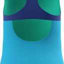 Speedo Girl's Swimsuit One Piece Closed Racerback (Blue)