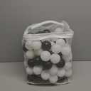 Realhaha Ball Pit Balls 50 100 200 500 Play Balls Plastic Balls for Baby Girls Toddlers Kids Play Tent Pool Playhouse Playpen Party Decoration (Black and white)