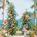 Wokceer Wedding Arch Backdrop Stand, 6 FT Square White Metal Arch Backdrop Stand for Wedding Ceremony Photo Booth, Outdoor Indoor Birthday Party, Garden Floral Balloon Arch Decoration