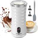 Milk Frother, Paris Rhône 4-in-1 Milk Steamer and Frother, Hot & Cold Foam Milk Warmer with Temperature Control, Auto Shut-Off Frothers for Coffee, Latte, Cappuccino, Macchiato