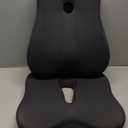 Seat Cushion,Lumbar Support Pillow for Office Chair,Memory Foam Coccyx Seat Cushion,Ergonomic Mesh Back Support Pillow,Office Desk Chair Cushion for Sciatica,Back&Tailbone Pain Relief,Grey