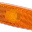 Grote 45713 Low-Profile Clearance Marker Light with Built-in Reflector and Bezel - Amber