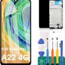 TFT for Samsung Galaxy A22 4G Screen Replacement for Galaxy A22 LCD Display for SM-A225F SM-A225M Digitizer Touch Screen Assembly Replacement Repair Parts with Frame(NOT AMOLED) (Not for A22 5G/A226)