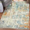 LUXE WEAVERS Kingsbury Collection 7661 Multi 8x10 Abstract Area Rug, Multicolor 