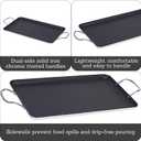 Imusa Double Burner Griddle Non-Stick 20-Inch, Black