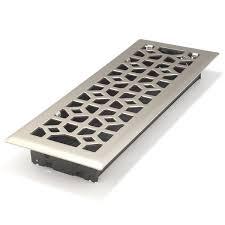 Brushed Nickel Marquis Ducted Heating Floor Vent 5" X 11" in