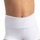 Capezio Girls Capezio Fold-Over Boyshort - Girls (8 Years, White)