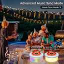 Camping lights string - 2 in 1 upgraded 32.8ft Rechargeable 19 lighting modes tent lights for camping, Quick Storage&Portable LED Lamp for Outdoor Patio Awning Garden Party Decor Essentials(White)