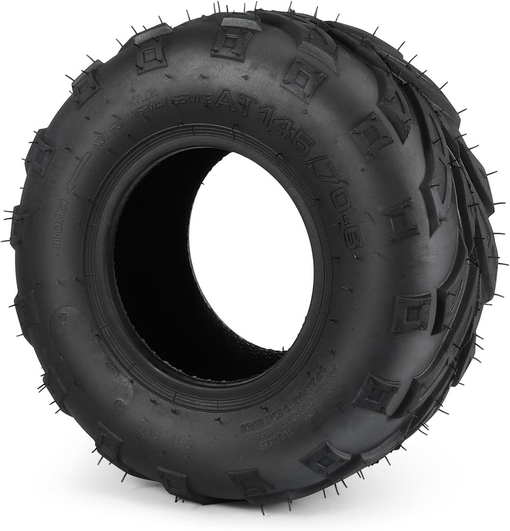 145/70-6 Mini Bike Tires,145 70-6 Tubeless ATV Go Kart Tires Replacement for Coleman CC100X B100 CT100U KT196 Baja Doodle Bug DB30