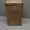 KSSKSS 3 Pack Bathroom Small Trash Can with Lid, 2.6 Gallon Slim Garbage Bin with Pop-Up Lid, 10L Plastic Wastebasket for Bedroom, Office, Kitchen, Toilet (Matte Black)