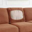CHUN YI 7 Piece Couch Covers Sofa Covers Washable, Stretch Sofa Slipcovers for 3 Cushion Couch with Seperate Backrest and Cushion Covers, Anti Slip Furniture Protector for Dogs Pets (Large, Brick)