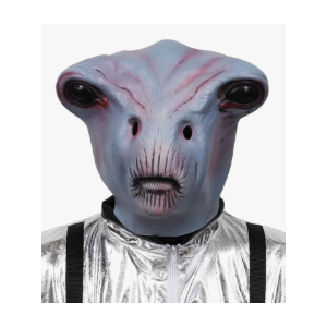 3D Realistic Alien Mask Alien Latex Full Head Masks UFO Prank Costume Mask for Adult Halloween Cosplay Party Props Scary Party Decoration Novelty Mask
