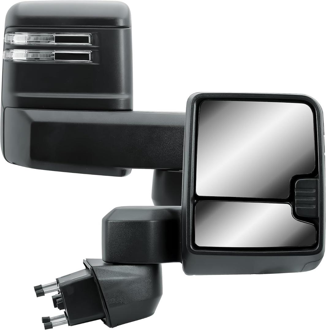 Passenger Right Side Door Towing Mirror Power and Heated with Signal Light No Spot Light with Back Cover For Chevrolet Silverado GMC Sierra 2500HD 3500HD from 2019 to 2024
