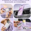 7 x GVIEWIN Magnetic for iPhone 16 Pro Max Case Compatible with Magsafe, [Screen & Camera Lens Protector] Fashion Pattern Translucent Shockproof Phone Cover for 16 Pro Max 6.9" (Moonlit Party/Purple)