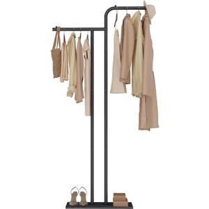 Metal Coat Rack Freestanding, Coat Hanger Stand with Rock Slab Base, Sturdy Clothes Rack, Modern Garment Rack, for Bedroom, Hallway, Entryway, 70.9 Inches High, Black, GYJ201B