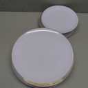 KIRE 60PCS Gold Plastic Plates - Thanksgiving Heavy Duty White Disposable Plates with Gold Rim for Party/Wedding- Include 30Pieces 10.25inch Dinner Plate and 30Pcs 7.5inch Dessert Plate