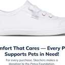 Skechers Women's Bobs B Cute Sneaker – Memory Foam, Flexible Outsole, Lightweight Vegan Shoes, White, 10