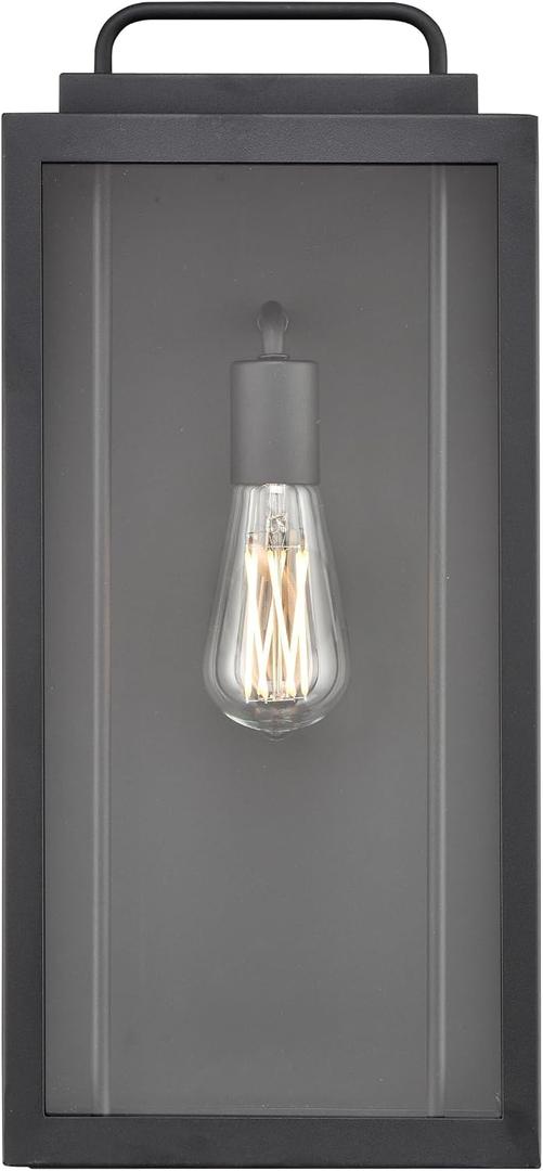 ML Lighting 260101-TBK Gallatin 1-Light Outdoor Wall Sconce in Textured Black Finish