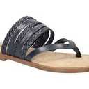 Women's Anji Flat Sandal, Navy, 11W