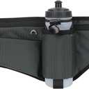 Running Waist Pack,Adjustable Hydration Running Belt Bag with Foldable Water Bottle Holder(Bottles NOT Included),Water Resistant Pouch Pack,for Marathon,Jogging, Cycling,Biking,Hiking (grey)