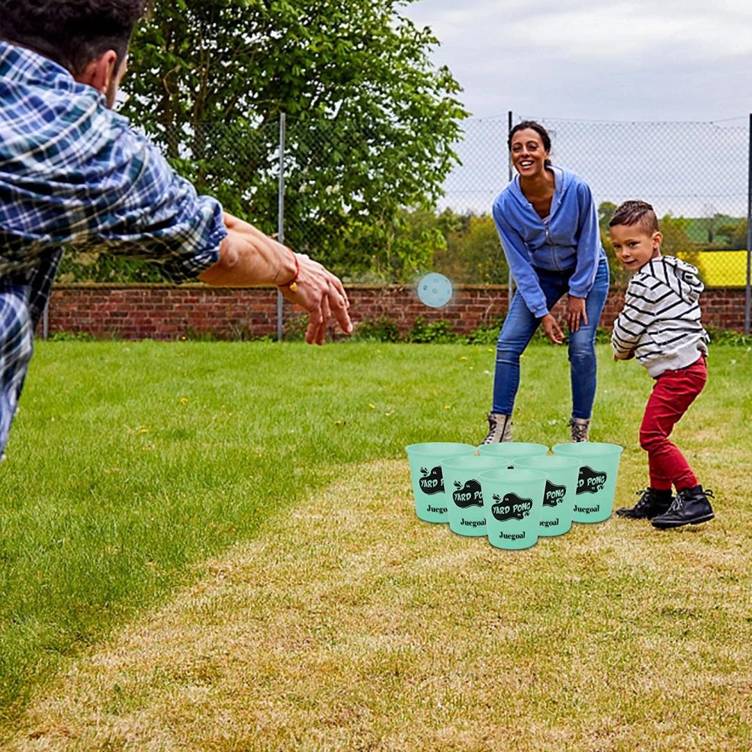 Juegoal Outdoor Giant Yard Pong Game Set Outdoor Toss Game Throwing Game for Beach, Camping, Lawn and Backyard, Pack of 10